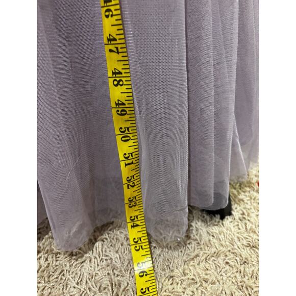 Lavender Haze Sz 4 maxi High-Neck Embroidered‎ overlay Dress hoco prom wedding - Picture 8 of 10